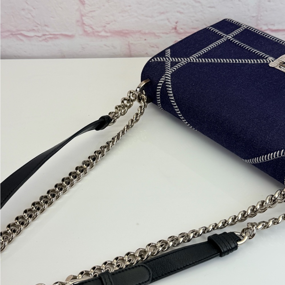 Christian Dior Denim Quilted Diorama Floral Spring Flap Bag - Picture 8 of 15